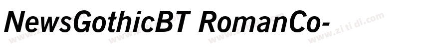 NewsGothicBT RomanCo字体转换